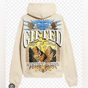 NWT GFTD LA Unisex Cream/Bone Men's Gifted Mystery School Graphic Hoodie - S